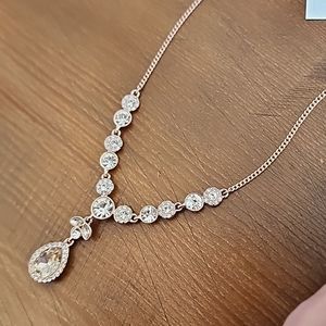 GIVENCHY Multi-Crystal Y-Neck Rose Gold Tone Necklace